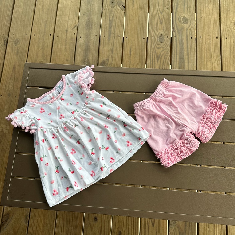 Smocked Polkadot Outfit Size 24 Months